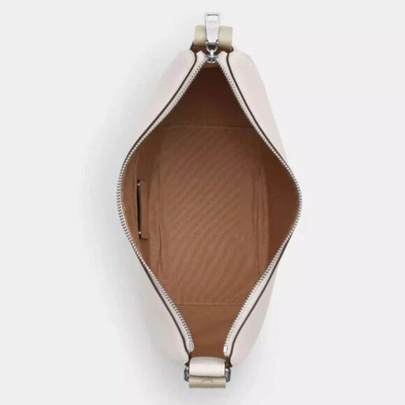 NWT ✅ Coach PACE Smooth Leather Shoulder Bag CT644 CHALK / SILVER⭐ NWT - Picture 13 of 17